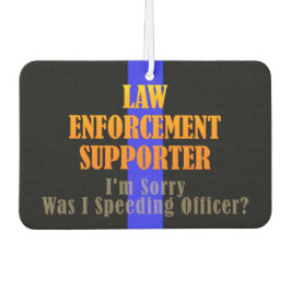 Politie LEO-supporter met blauwe lijn Luchtverfrisser