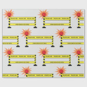 Politie lijn criminaliteit scène inpakpapier (Vlak)