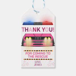 Politie Meisje Verjaardagsfeestje Favor Cadeaulabel