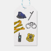 Politie Meisje Verjaardagsfeestje Favor Cadeaulabel (Achterkant)