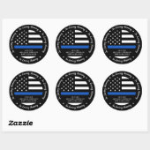Politie-Memorial in het liefhebben van geheugen me Ronde Sticker (Vel)