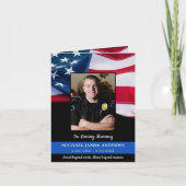 Politie Memorial Service Wetshandhaving begrafenis Bedankkaart (Voorkant)