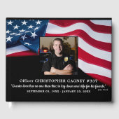 Politie Memorial USA Amerikaanse vlag Funeral Gastenboek (Voorkant)