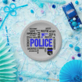 Politie met beschrijvende woorden Party Borden Papieren Bordje (Feest)