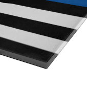 Politie met blauwe lijn Amerikaanse vlag Snijplank (Hoek)