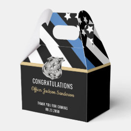 Politie met blauwe lijn Gefeliciteerd pensionering Bedankdoosjes