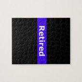 Politie met blauwe lijn legpuzzel (Horizontaal)