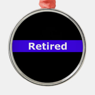 Politie met blauwe lijn metalen ornament