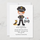 Politie met de naam Ginger Boy Birthday Party Kaart (Voorkant)