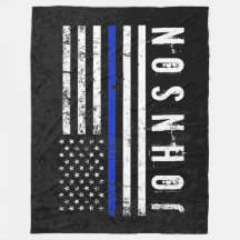 Politie met drukke Amerikaanse vlag