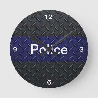 Politie met dunne blauwe lijn diamant Bord klok