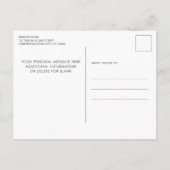 Politie met een blauwe lijn vlag Moderne pensioner Uitnodiging Briefkaart (Achterkant)