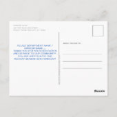 Politie met prettige kerstwetshandhaving bedankt briefkaart (Achterkant)