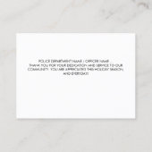 Politie met prettige kerstwetshandhaving bedankt visitekaartje (Achterkant)