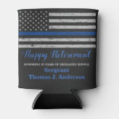  politie met Thin Blue Line Blikjeskoeler (Voorkant)