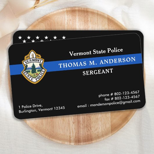 Politie met thin Blue Line Premium Logo Enforcemen Visitekaartje