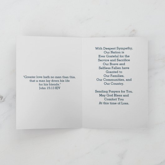 Politie - militaire sympathiekaart kaart (Binnen)