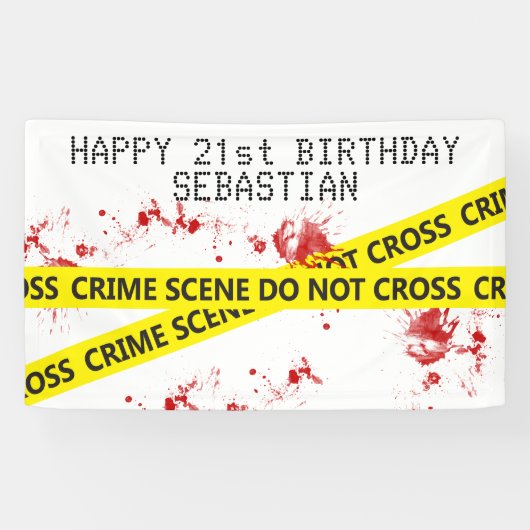 Politie Misdaad Scene Tape Gepersonaliseerd Spandoek (Horizontaal)