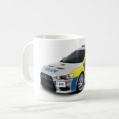 politie mitsubishi lancer evo koffiemok (Voorkant links)