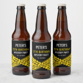 Politie Moord Mysterie Verjaardagsfeest Thema Bier Etiket (Flessen)