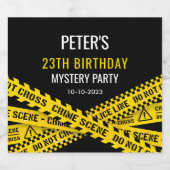 Politie Moord Mysterie Verjaardagsfeest Thema Bier Etiket (Enkel label)