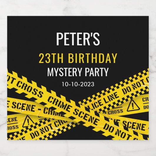 Politie Moord Mysterie Verjaardagsfeest Thema Bier Etiket (Enkel label)