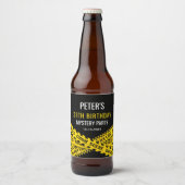 Politie Moord Mysterie Verjaardagsfeest Thema Bier Etiket (Voorkant)