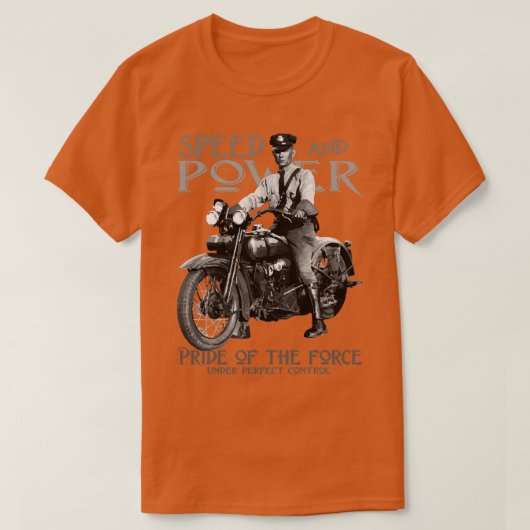  politie motorfiets t-shirt (Design voorkant)