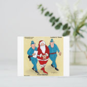 Politie Navidad: De kerstman is erg slecht Feestdagenkaart (Staand voorkant)
