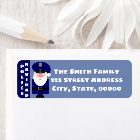 Politie Navidad Etiket (Insitu)