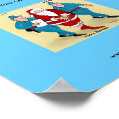 Politie Navidad Funny Cartoon Poster (Hoek)