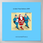 Politie Navidad Funny Cartoon Poster (Voorkant)