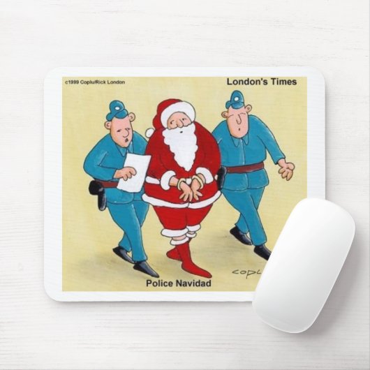 Politie Navidad Funny kerstcadeautjes en T - shirt Muismat (Met muis)