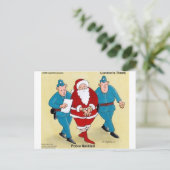 Politie Navidad Funny Kerstkerstcadeautjes en Kaar Feestdagenkaart (Staand voorkant)