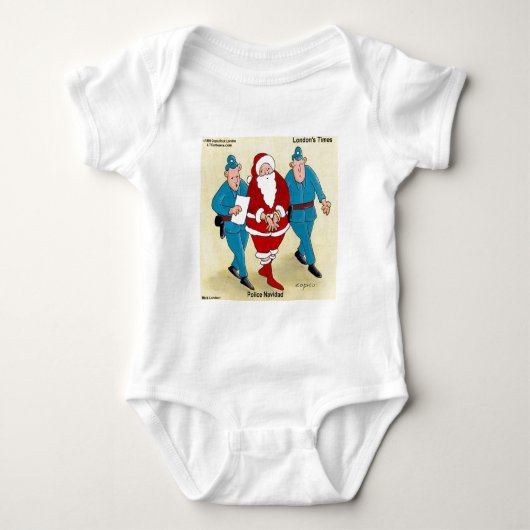 Politie Navidad: Kerstman is heel stout geweest Romper (Voorkant)