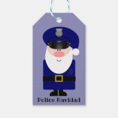 Politie Navidad Santa Cadeaulabel (Voorkant)