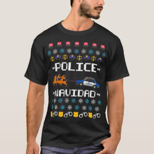 Politie Navidad Ugly KerstSweater Funny Police T-shirt