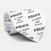 Politie om te dienen en te beschermen stropdas (Opgerold)