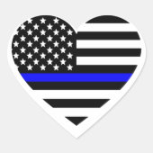 Politie Ondersteuning Vlagvormige Sticker (Voorkant)