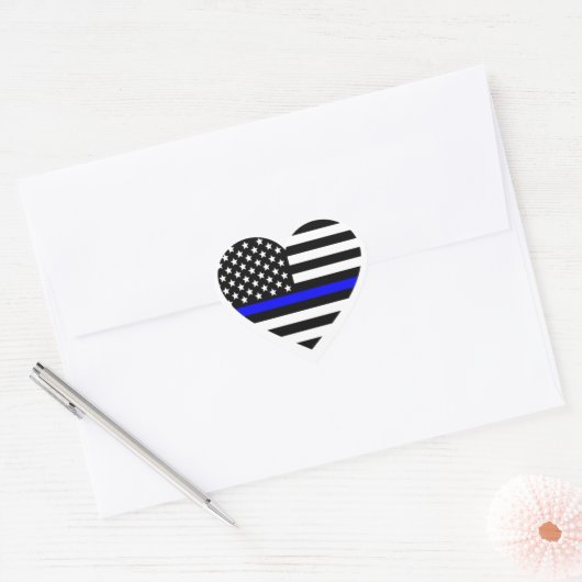 Politie Ondersteuning Vlagvormige Sticker (Envelop)