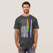Politie ondersteunt LGBT Gay Pride Thin Blue Line T-shirt (Voorkant volledig)