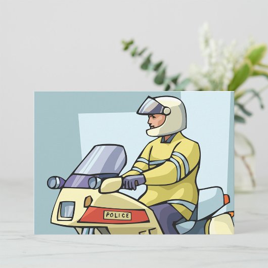 Politie op de fiets uitnodigingen