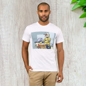 Politie op een motorfiets-Mannen T-shirt