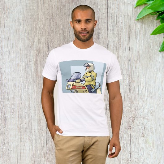 Politie op een motorfiets-Mannen T-shirt