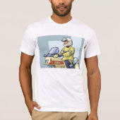 Politie op een motorfiets-Mannen T-shirt (Voorkant)