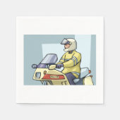 Politie op een motorfiets papier servetten (Voorkant)