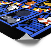 Politie Openbare Kattenbak Grappig Kitten Kattendo Poster (Hoek)