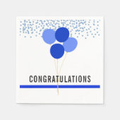 Politie partij thema gefeliciteerd wit servet (Voorkant)