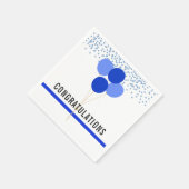 Politie partij thema gefeliciteerd wit servet (Hoek)