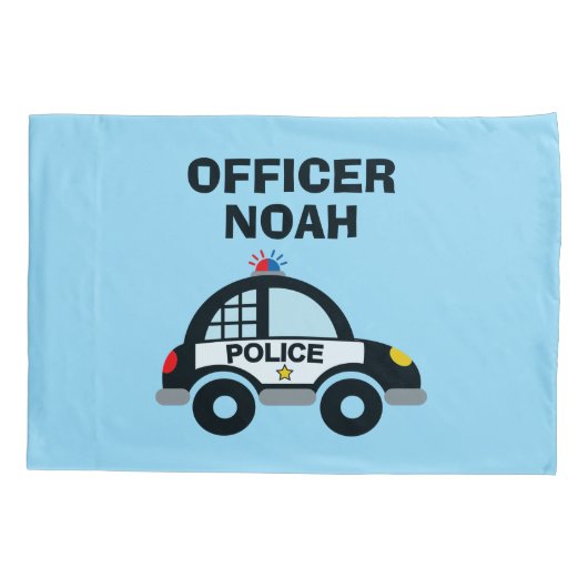 Politie patrouilleert auto voor kinderen kussensloop (Achterkant)